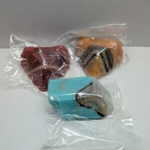 Lot Of 3 TS Pink Soap Rockettes Turquoise Tigers Eye Star Ruby 4oz Sealed